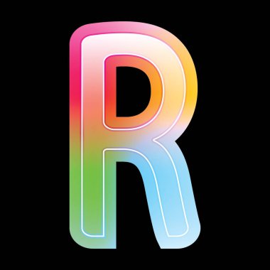 Renkli alfabe harfi izole edildi