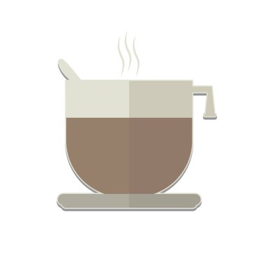 Kahve simgesi vektör illüstrasyonu 