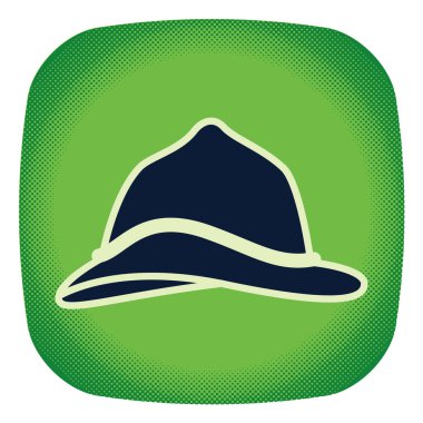 Şapkanın modern grafik simgesi çizimi