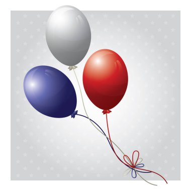 Balonlu basit biçimlendirilmiş pankart, vektör illüstrasyonu