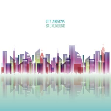 Simge ve vektör illüstrasyonlu basit biçimlendirilmiş pankart