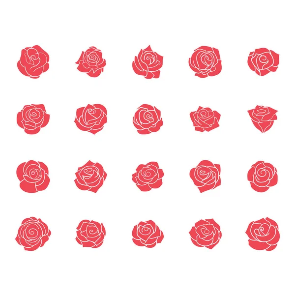 Rose Vektor Illustration Icon Element Hintergrund — Stockvektor