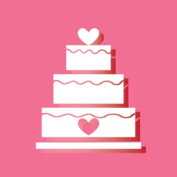 蛋糕简单的彩色矢量插图 — 图库矢量图片