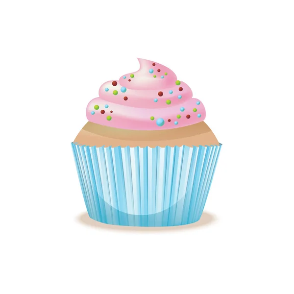Εικονογράφηση Διανύσματος Cupcake Φόντο Στοιχείου Εικονιδίου — Διανυσματικό Αρχείο