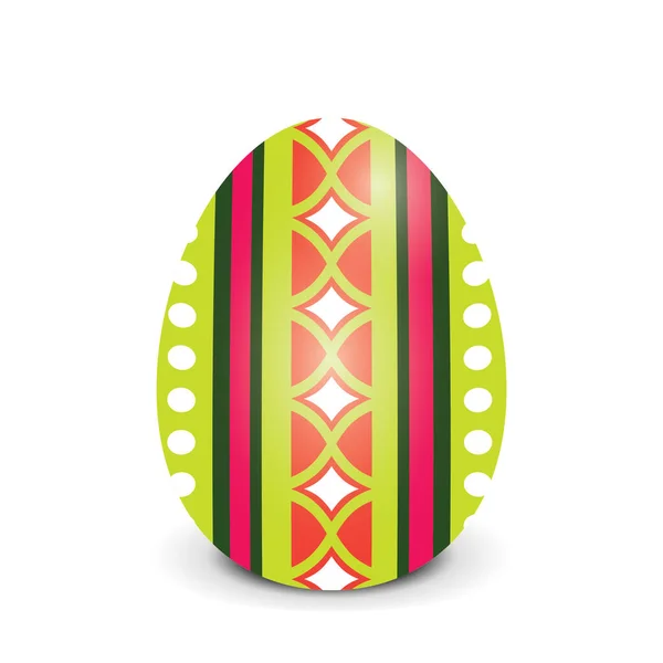 Vector Illustration Easter Egg Isolated White Background — Stock Vector