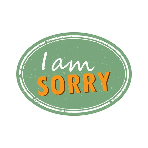 Sorry Icon Vector Illustration — Stock Vector