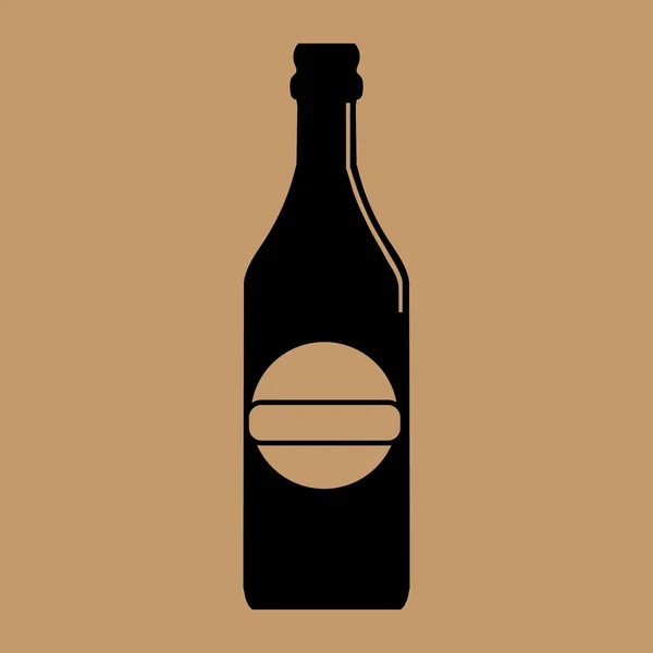 Simple Stylized Banner Bottle Vector Illustration — Stock Vector