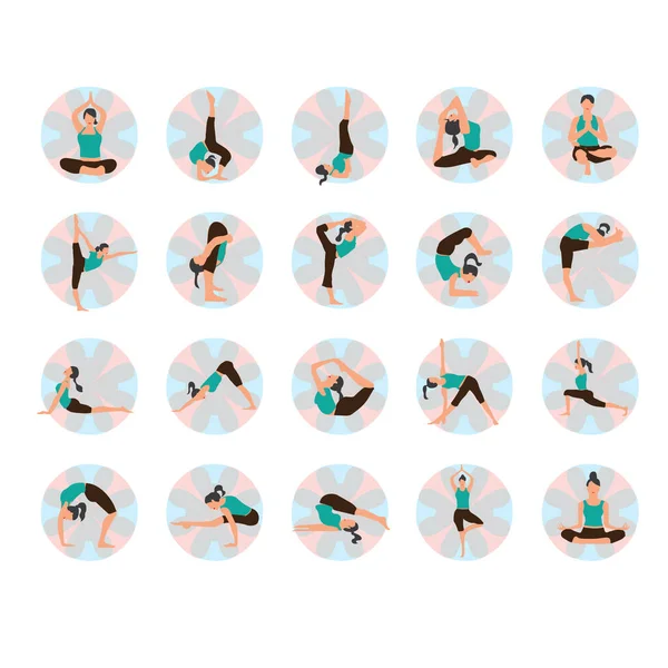 Yoga Vector Ilustración Icono Elemento Fondo — Archivo Imágenes Vectoriales