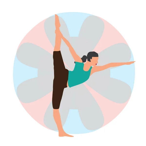 Yoga Vector Illustration Icon Element Background — Stock Vector