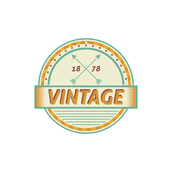 Ilustración Vector Gráfico Insignia Fondo Vintage — Archivo Imágenes Vectoriales