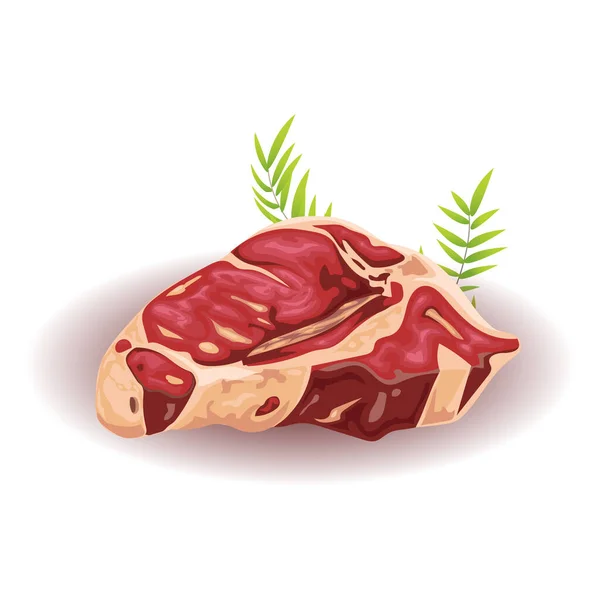 Illustrazione Vettoriale Della Carne Sfondo Elemento Icona — Vettoriale Stock