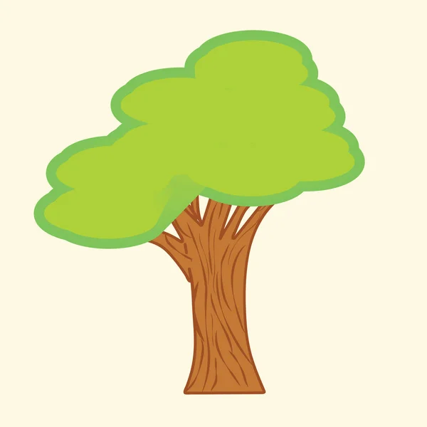 Tree Icon Flat Design Vector Illustration — Stock Vector