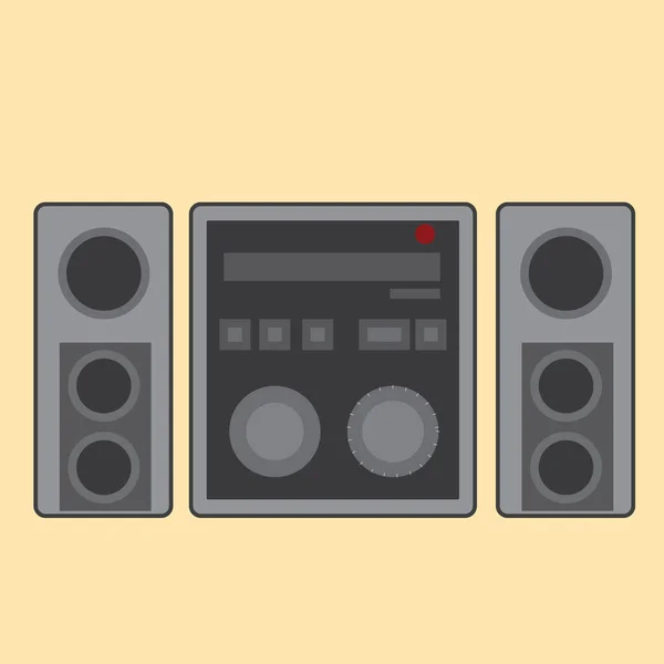 Modern Graphic Icon Vector Illustration Audio System — Stock Vector