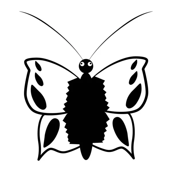 Bannière Stylisée Simple Avec Papillon Illustration Vectorielle — Image vectorielle