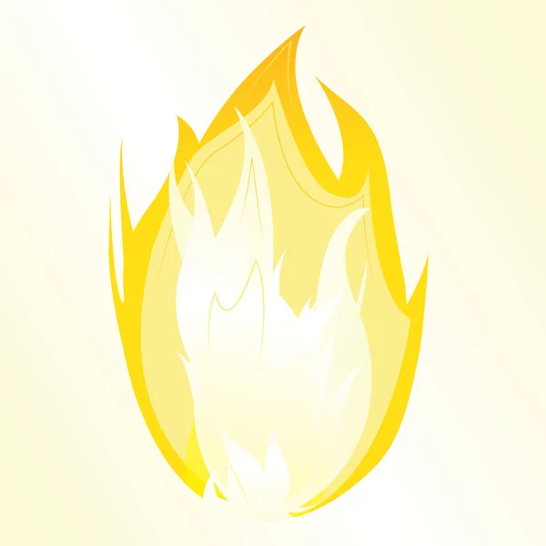 Ikona Płomienia Kreskówki Iluzja Wektora — Wektor stockowy