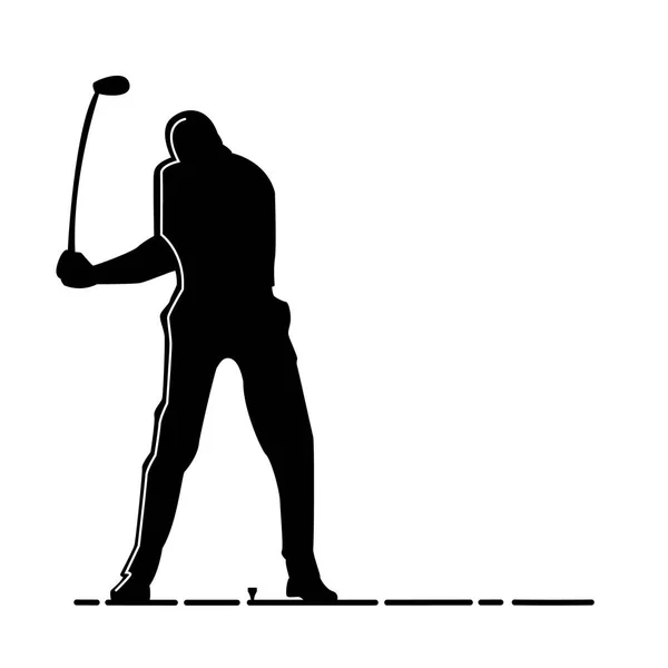 Golf Vector Illustration Icon Element Background — Stock Vector