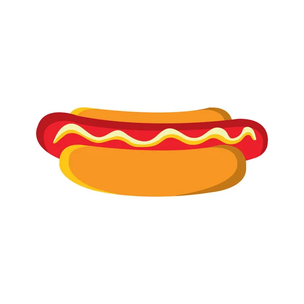 Hotdog Vector Illustration Icon Element Background — Stock Vector