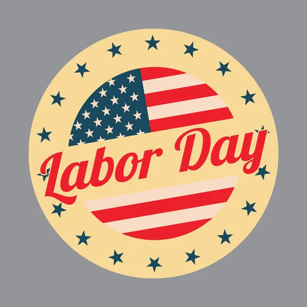 Labor Day Label Vector Illustration — Stock Vector