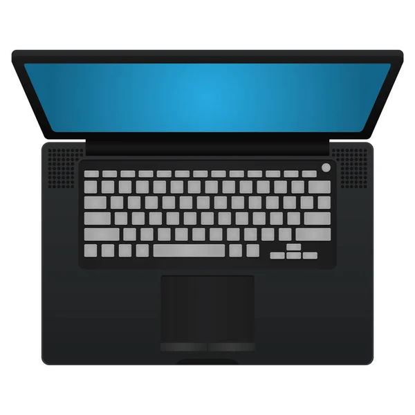 Einfaches Stilisiertes Banner Mit Laptop Vektorillustration — Stockvektor