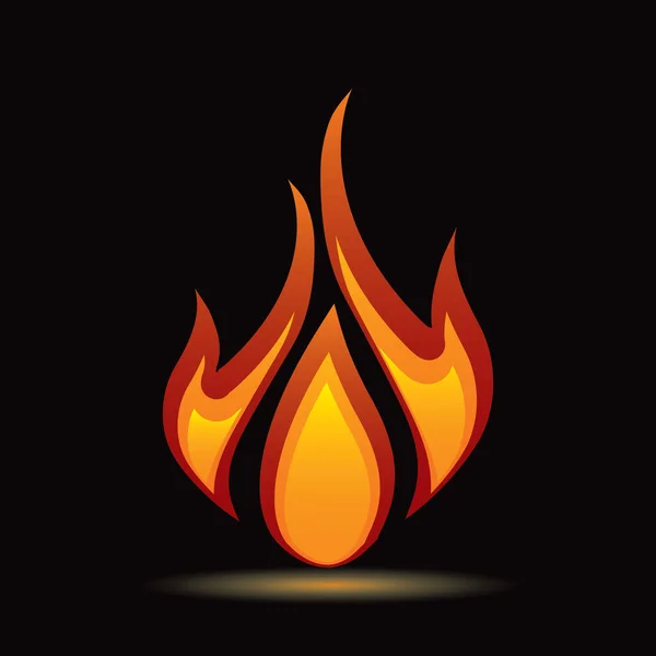 Feuerflamme Vektorillustration Kunst — Stockvektor