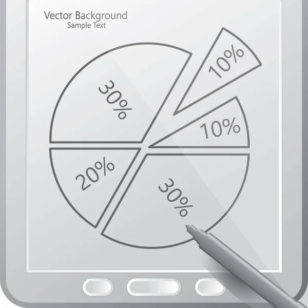 Chart Vektor Illusztráció Ikon Elem Háttér — Stock Vector