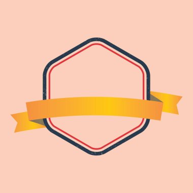 Kopya alanı için vektör illüstrasyonu, rozet çerçeve arkaplanı