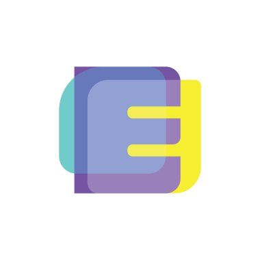 Simgeli basit biçimlendirilmiş pankart, vektör illüstrasyonu