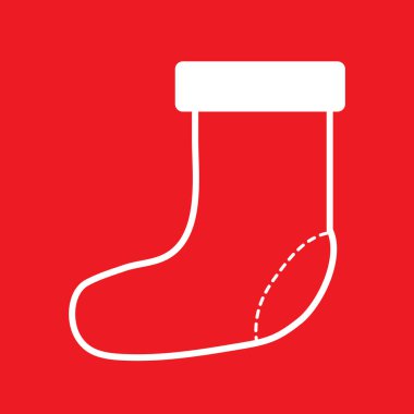 Çorap ve vektör illüstrasyonlu basit biçimlendirilmiş pankart