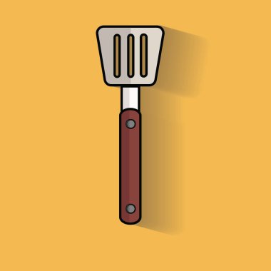 Mutfak, yemek ikonu. Vektör illüstrasyonu  