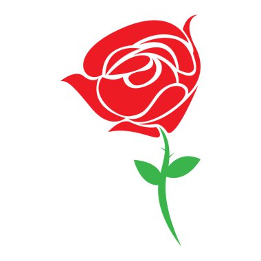 Çiçek simgesi vektör illüstrasyonu