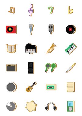 Müzik simgesi vektör illüstrasyonu