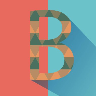 Renkli alfabe harfi izole edildi