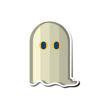 Korkunç hayaletin yaratıcı vektör çizimi 