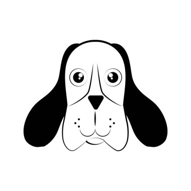 köpek işaret simgesi vektör illüstrasyonu 