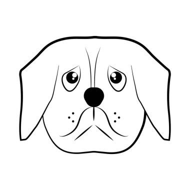 köpek işaret simgesi vektör illüstrasyonu 
