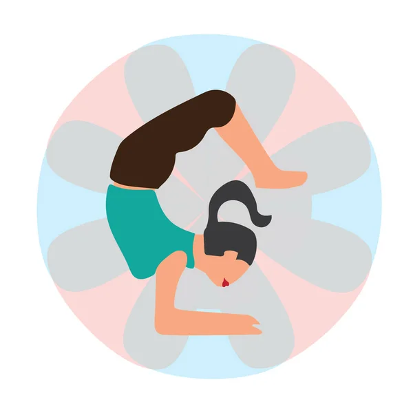 Yoga Vector Illustration Icon Element Background — Stock Vector