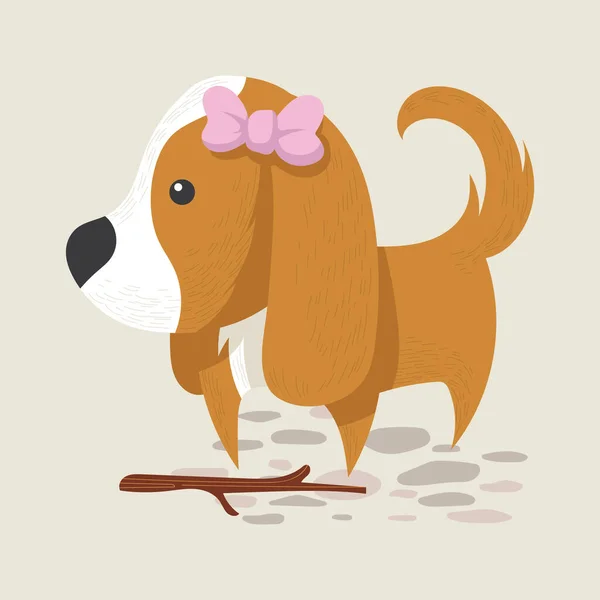 Köpeğin Modern Grafik Simgesi Çizimi — Stok Vektör
