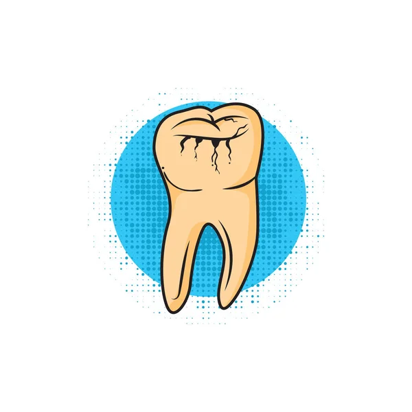 Vektorová Ilustrace Zub Zubní Lékařství — Stockový vektor