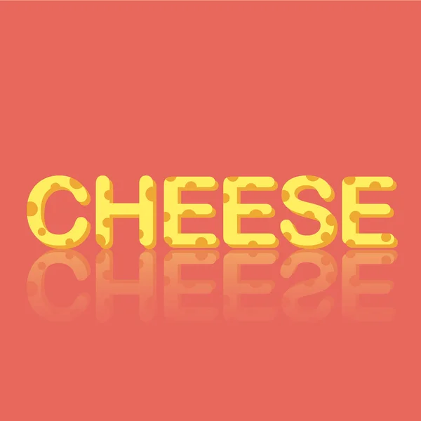 Vektor Illustration Von Käse Auf Hintergrund — Stockvektor