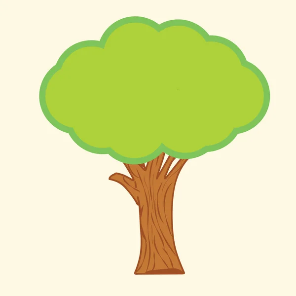 Иконка Дерева Плоском Дизайне Векторная Иллюстрация — стоковый вектор