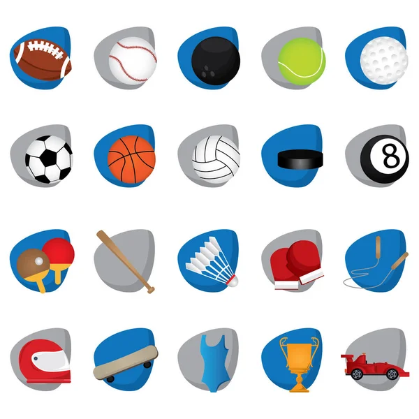 スポーツアイコンやベクトルイラストのシンプルなスタイルのバナー — ストックベクタ