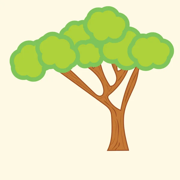 Εικονίδιο Δέντρου Επίπεδη Σχεδίαση Εικονογράφηση Διανύσματος — Διανυσματικό Αρχείο