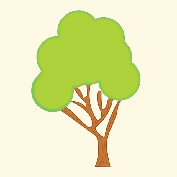 Icono Del Árbol Diseño Plano Ilustración Vectorial — Archivo Imágenes Vectoriales