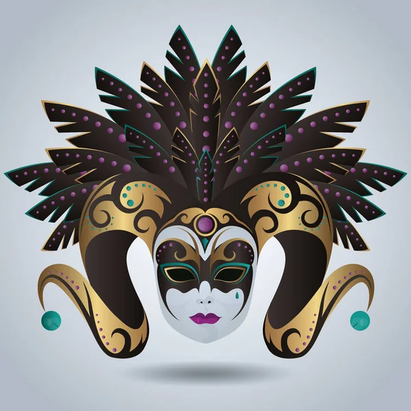Máscara Vector Ilustración Icono Elemento Fondo — Vector de stock
