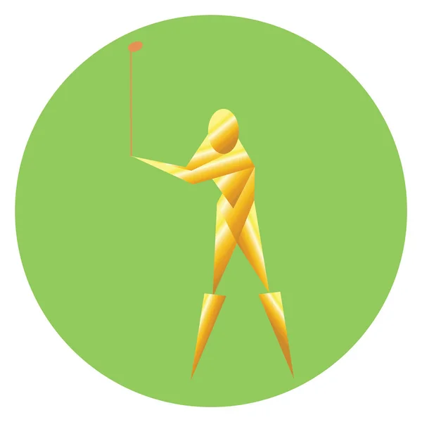 Golf Pictogram Vector Illustratie — Stockvector