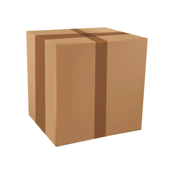 Box Illustrazione Vettoriale Elemento Icona Sfondo — Vettoriale Stock