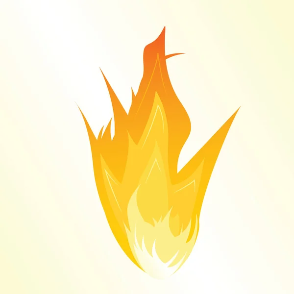 Icône Flamme Dessin Animé Illustation Vectorielle — Image vectorielle