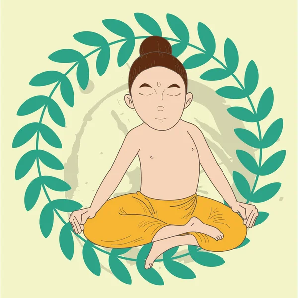 Plantilla Yoga Medicina Salud — Archivo Imágenes Vectoriales