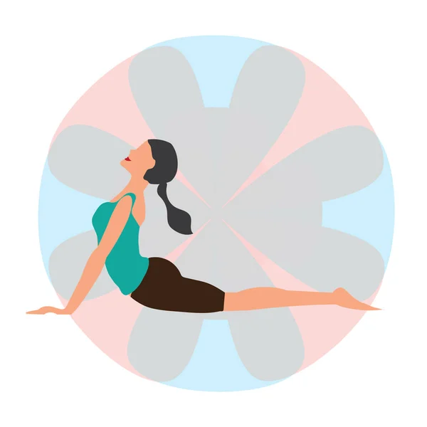 Yoga Vector Illustration Icon Element Background — Stock Vector