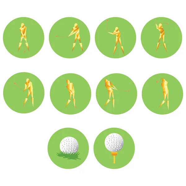 Golf Pictogram Vector Illustratie — Stockvector